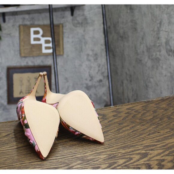 NEW Nine West Womens Faiza2 Pump Slip On Heels WNFAIZA2 Pink Floral 6M - Picture 10 of 14